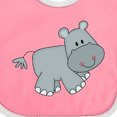 thumbnail image 4 of Inktastic Cute Smiling Baby Hippo Boys or Girls Baby Bib, 4 of 4