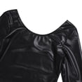 thumbnail image 5 of Choomomo Women's Shiny Long Sleeve Ballet Dance Leotard Body Metallic Gymnastics Unitard Dance Wear Black XXL, 5 of 6