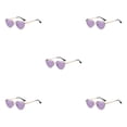 thumbnail image 3 of Gafas de sol en forma de corazón Sonducket púrpura con montura de metal dorado, 3 of 6