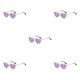 thumbnail image 3 of Gafas de sol en forma de corazón Sonducket púrpura con montura de metal dorado, 3 of 6