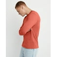 thumbnail image 2 of Hanes Long Sleeve Henley Shirt Mens Originals Ringspun Cotton Three Button S-3XL, 2 of 5