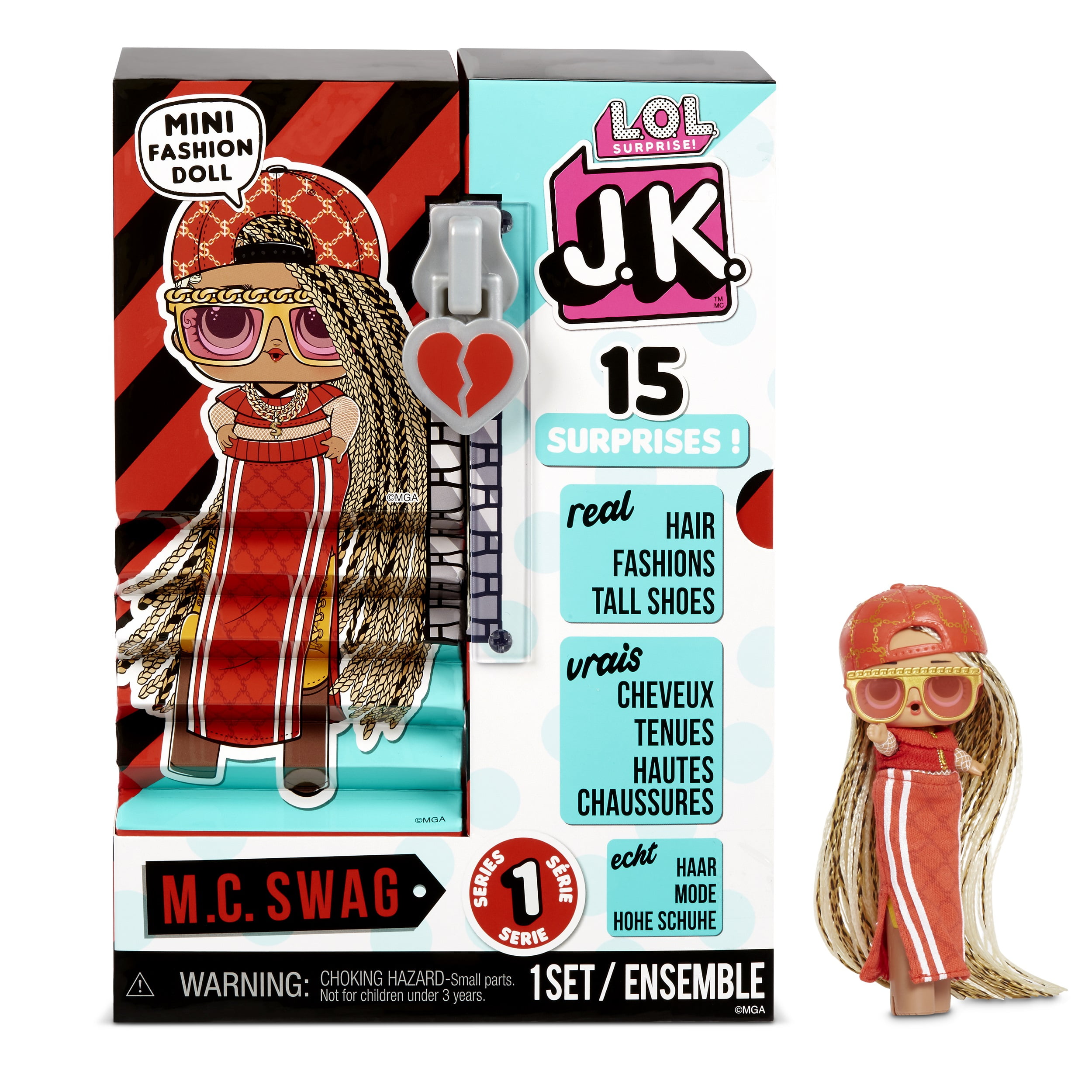 2 LOL Surprise JK Queen Bee MC Swag Fashion Doll 15 Surprises Series 1 Dolls for sale online