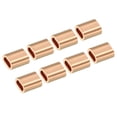 thumbnail image 1 of Manga de crimpado de cable de bucle de alambre de 1/8"/3mm, cobre, orificio ovalado único, dorado, paquete de 25, 1 of 5