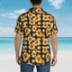 thumbnail image 4 of Balery Vintage Black White Plaid Sunflowe Camisas hawaianas de manga corta para hombre, camisas playeras de corte holgado, camisas de vacaciones con botones,XX-Large, 4 of 7