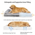 thumbnail image 3 of Exclusivo Mezcla Orthopedic Dog Bed with Head Pillow for Large Dogs, Removable and Machine-Washable Cover, 48"X30", Grey, 3 of 7