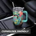 thumbnail image 7 of Stylish Dog Pattern Travel Mug - 40oz Leakproof Tumbler with Straw & Handle - Ideal Gift for Women Who Love Puppies, 7 of 7