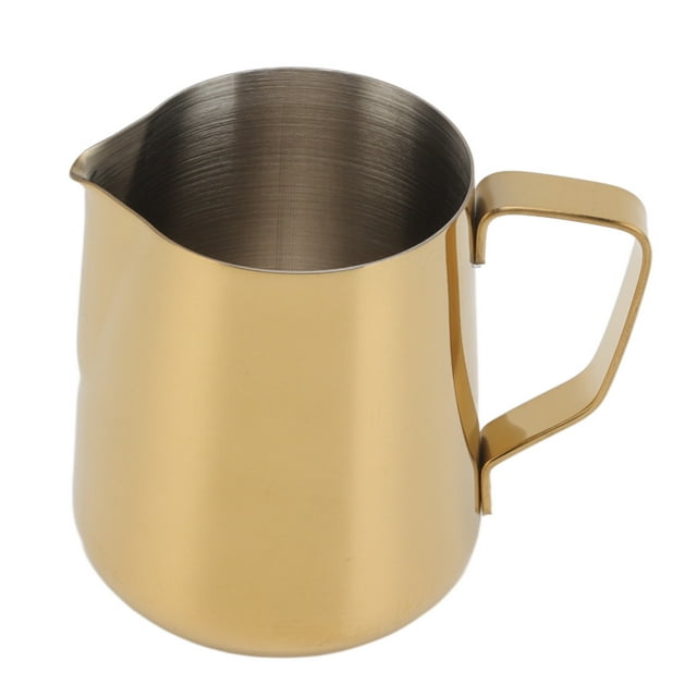 Milk Frother Pitcher, Milk Frothing Pitcher Stainless Steel Milk Jug Coffee Frothing Pitcher for Milk Tea Shop Cafe