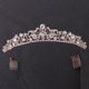 thumbnail image 1 of Corona nupcial con diamantes de imitación, Tiara de princesa, tocados de joyería para mujeres y niñas, Tiaras y coronas de boda de oro rosa con peine lateral, 1 of 5