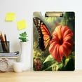 thumbnail image 2 of FORMRS Acrylic Clipboard with Low Profile Clip Standard A4 Letter Size, 12.5" x 9", Butterfly Red Flowers, 2 of 8