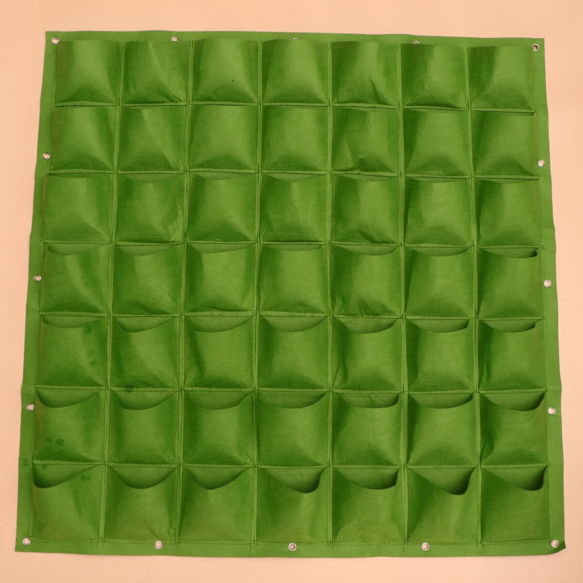 Masteelf Felt Vertical Hanging Planter with 12 Pockets for Wall Garden Indoors Outdoors Green 1mx1m Flat
