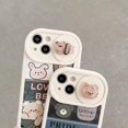 thumbnail image 4 of Compatible with iPhone Case,Cute Kawaii 3D Bear Slide Camera Lens Protection Soft Shockproof Cover Phone Case for Women Girls (White,iPhone Xs Max), 4 of 6