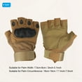 thumbnail image 2 of Guantes sin dedos Uxcell para trabajo al aire libre, guantes de medio dedo, guantes transpirables para entrenamiento, color marrón M, 2 of 6