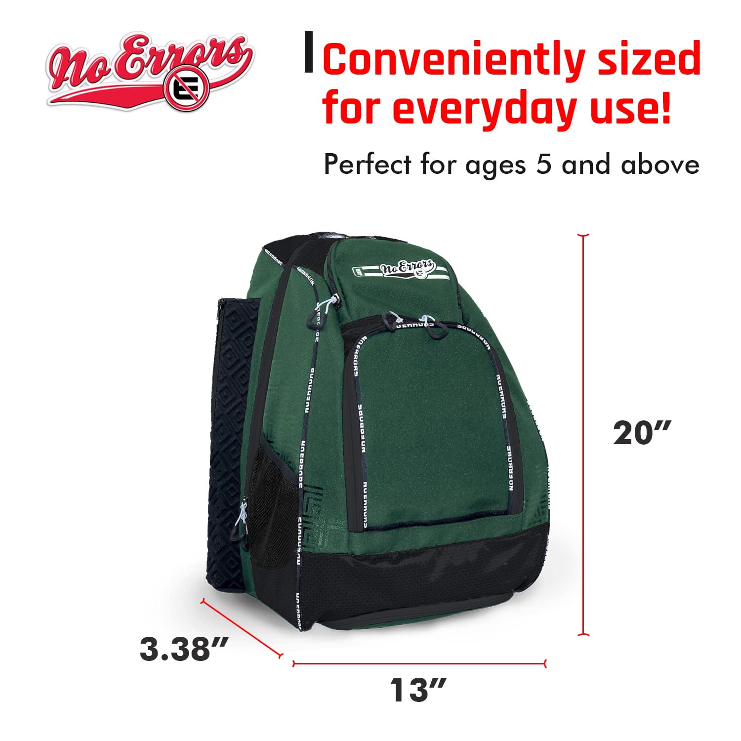Sports RBP Rookie Baseball and Softball Backpack - Youth Baseball and Softball Bat Bag with Fence Hooks - Baseball and Softball Equipment Bag for Kids