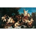 thumbnail image 2 of Hans Makart 14x10 Black Ornate Wood Framed Double Matted Museum Art Print Titled: Bacchus and Ariadne (1873-1874), 2 of 5