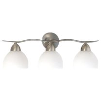 Woodbridge Lighting Hampton Ridge 3-light Steel & Glass Bath Bar in Satin Nickel