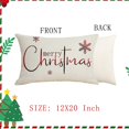 thumbnail image 2 of Christmas Pillow Covers 12 x 20 Inch Set of 2 Merry Christmas Believe White Throw Pillow Covers Winter Xmas Winter Holiday Decorative Cushion Cases for Sofa Couch, 2 of 6