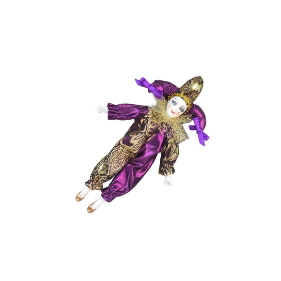 ZheElen Poupée Clown Enchanteresse avec Poupée en Porcelaine Peinte à la Main Spéciale Décoration d'Halloween Ornement Clown 8 Pouces Décoration d'Halloween