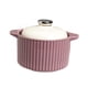 thumbnail image 1 of Tarro de cerámica para grasa de tocino, recipiente para despensa de 600 ml, bote de cocina, tarros de especias, contenedor de cereales multiusos para Púrpura, 1 of 8