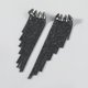 thumbnail image 3 of Pendientes colgantes de de imitación con borla lga Pendiente negro Hugo Pendientes largos de borla, 3 of 7