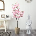 thumbnail image 3 of Nearly Natural 5.5' Cherry Blossom Artificial Tree in Sand Colored Planter, 3 of 4