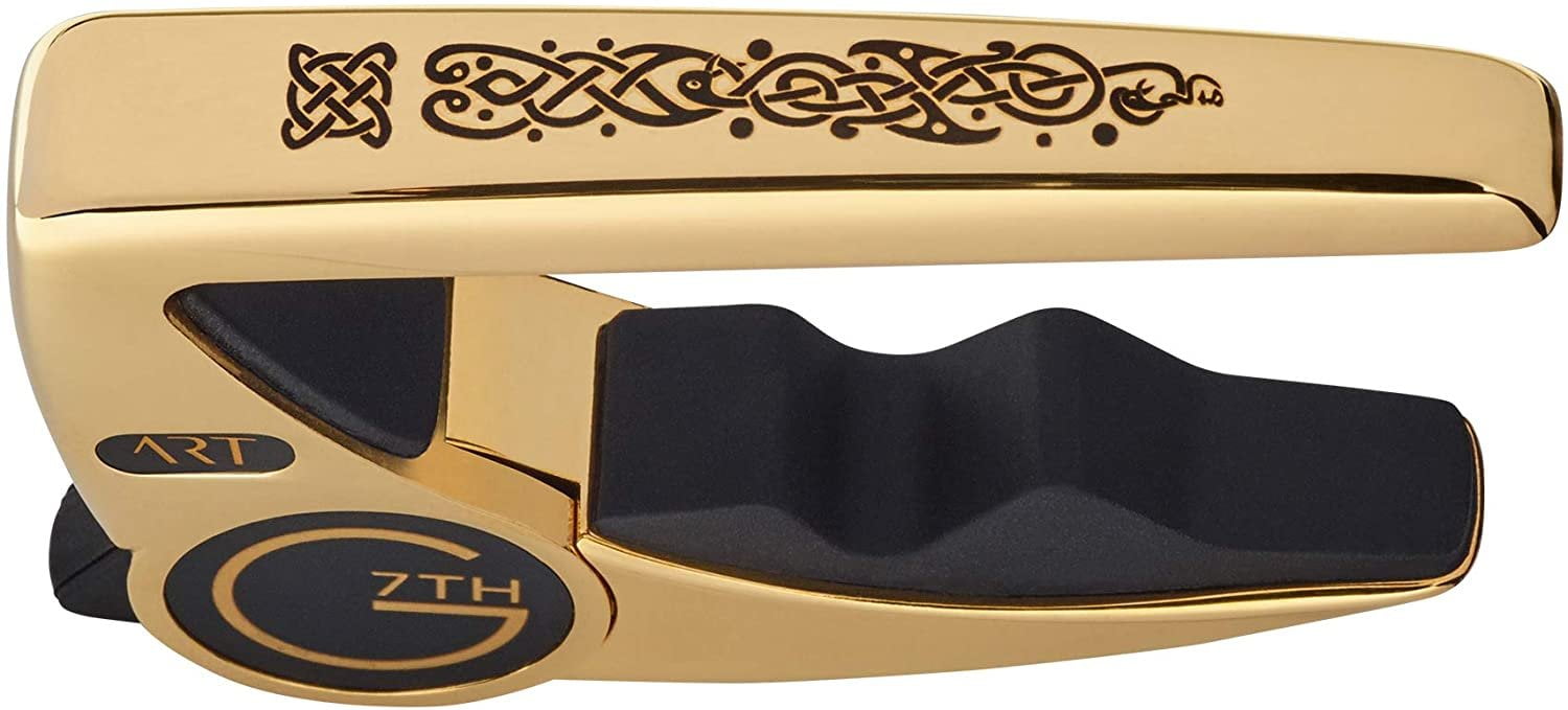 G7th Special Editions 6 String Guitar Capo, Ambidextrous, Gold, 63g/2.2oz. Low profile and non-intrusive (C81153)