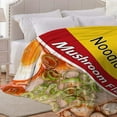 thumbnail image 6 of Mushroom Instant Ramen Noodle Throw Blanket - \u200bSuper Soft Flannel Fleece Blanket for Gifts, Plush Lightweight Fuzzy Cozy Blanket Microfiber for Couch Sofa Bed All Season M 60"x50" for Teens, 6 of 6