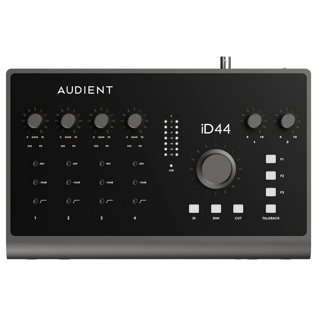 Interfaz de audio USB Audient iD44 MKII con 4 preamplificadores de micrófono