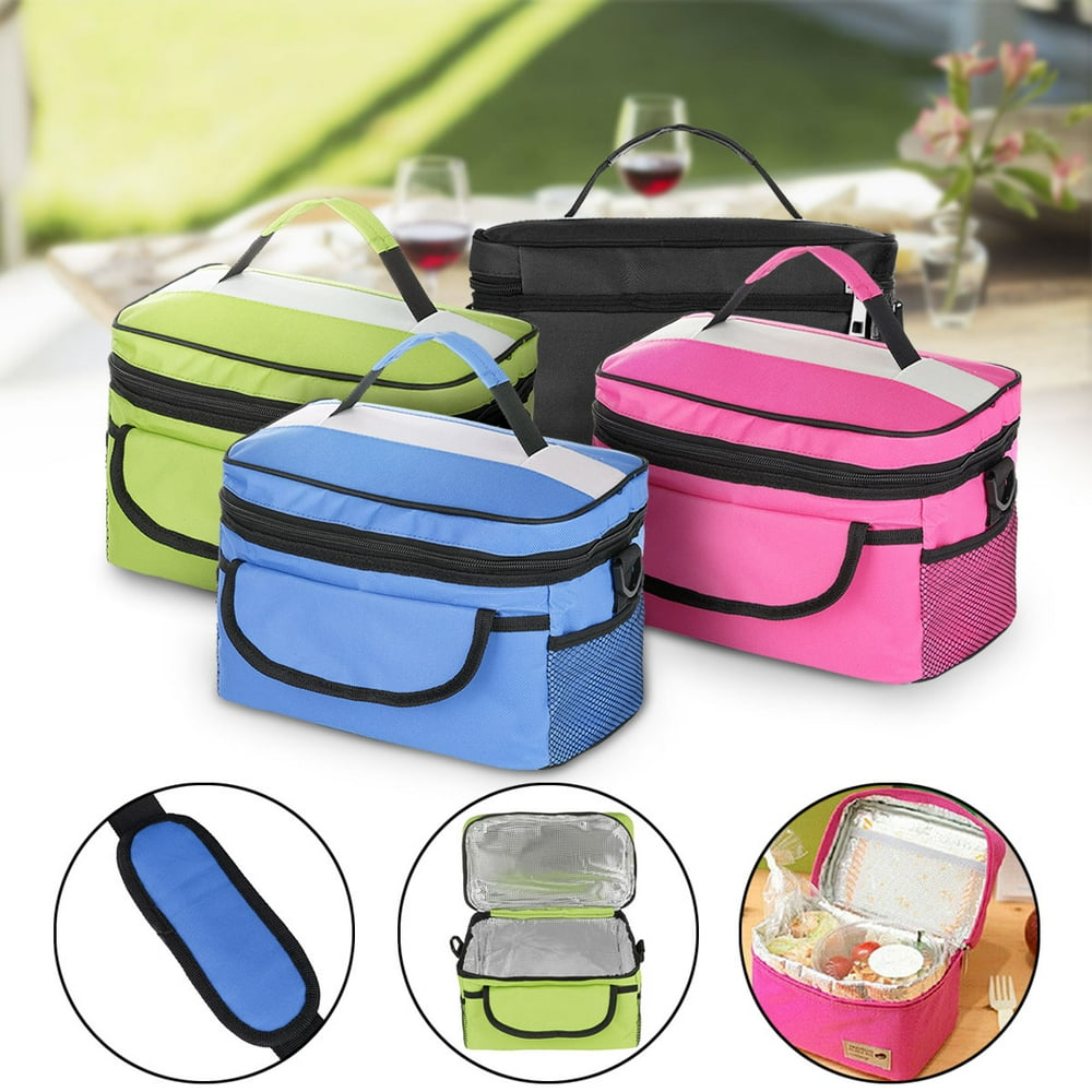 Large Capacity Canvas Insulated Lunch Box Bag Tote Warmer Cooler High