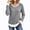Gray, variant on TKLPEHG Womens Tops Dressy Fake Two Piece V Neck Ribbed Long Sleeve Tops Solid Color Trim Slim Fit Knit Blouses Fall Winter Layering Pullover (Purple,S)