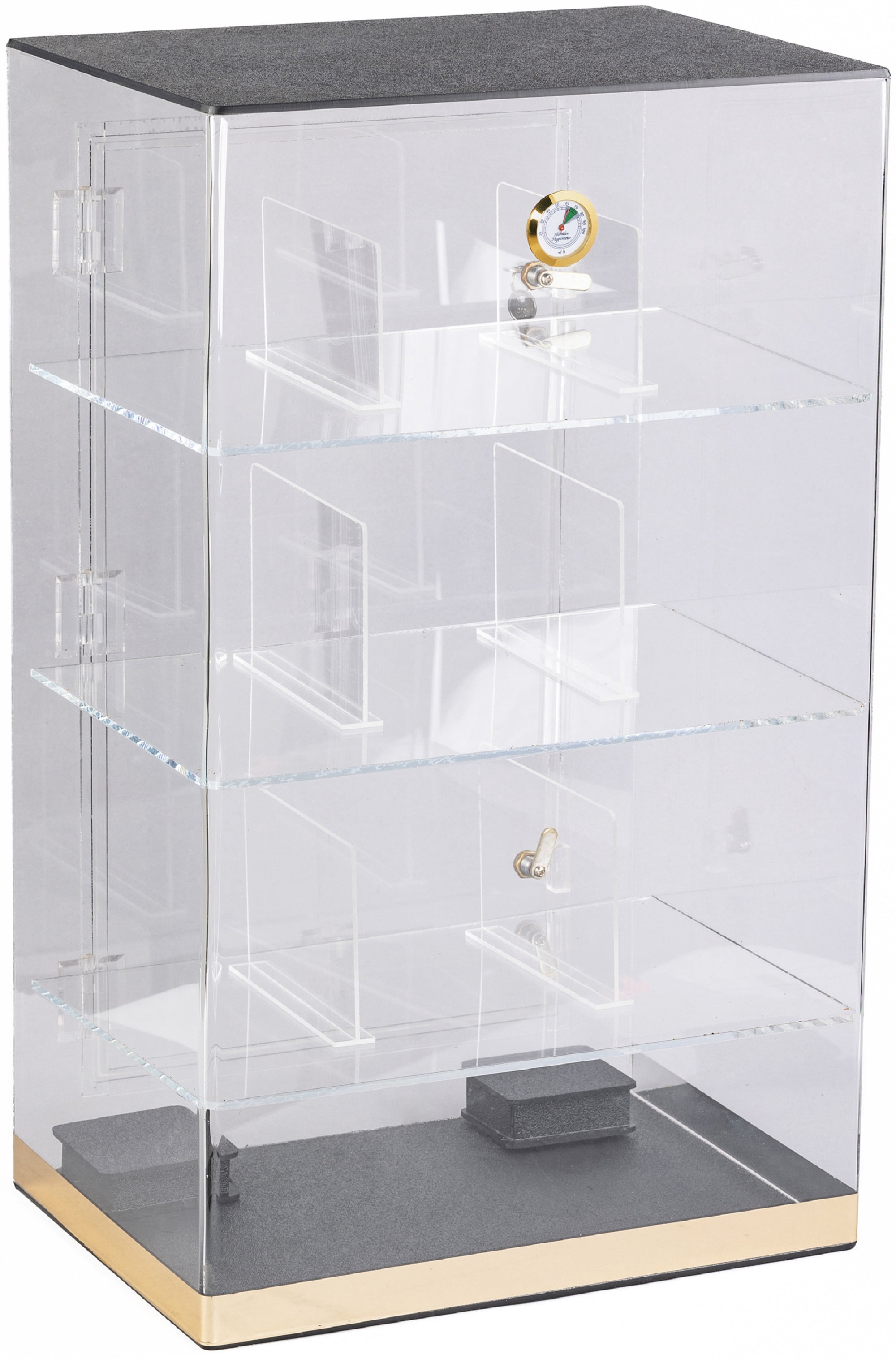 Prestige Import Group Roosevelt Acrylic Display Cigar Humidor w/ 9 Bins & Hygrometer - Holds Up to 250