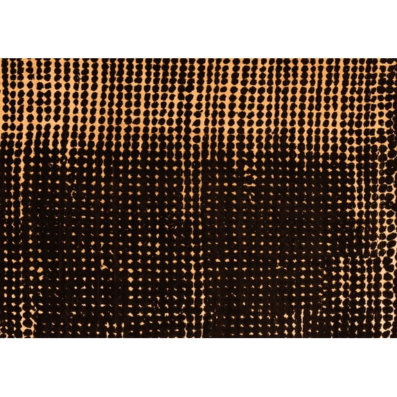 Ahgly Company Indoor Rectangle Abstract Orange Modern Area Rugs, 8' x 10'