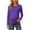 Purple, variant on Long Sleeve Maternity Tee Women Crewneck Tunic Tops Solid Casual Basic Pregnancy Tee Soft Mama Fall Clothes Watermelon Red Large