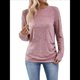 thumbnail image 2 of Camisa de Larga con Puños Abotonados para Mujer, Suéter Informal de Otoño, Moda Rosa S, 2 of 10