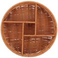 thumbnail image 1 of Caja de almacenamiento tejida, soporte para platos de papel, bandeja para mesa de café, cestas, contenedores portátiles para refrigerios, mimbre hecho a mano, 1 of 6