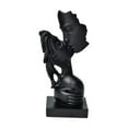 thumbnail image 1 of Escultura de beso de pareja, adorno artesanal, regalo para novia, figura de amor novedosa. Negro, 1 of 9
