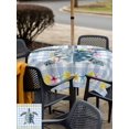 thumbnail image 5 of Outdoor Tablecloth with Umbrella Hole for Patio/Picnic/Party/Camping, Sea Turtle Coastal Waterproof Table Cloth Square Cover Washable, Floral Starfish Blue Checkered (60"x 60"), 5 of 8