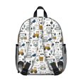 thumbnail image 3 of Construction Vehicles Pattern Backpack Backpack for School,Schoolbag with Adjustable Shoulder Straps & Padded Back,13.8"x11.4"x6", 3 of 6