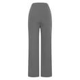 thumbnail image 6 of Wide Leg Dress Pants for Women Work Pants for Women High Waist Stretch Soft Comfy Athletic Workout Yoga Pants Fashion Casual Business Flared Trousers Lightweight Pants Women S-76 Gray M, 6 of 6