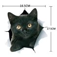 thumbnail image 2 of Pegatinas de Gato 3D NQ Paquete de 2 Calcomanías de Pared de Gato Negro, 2 of 5