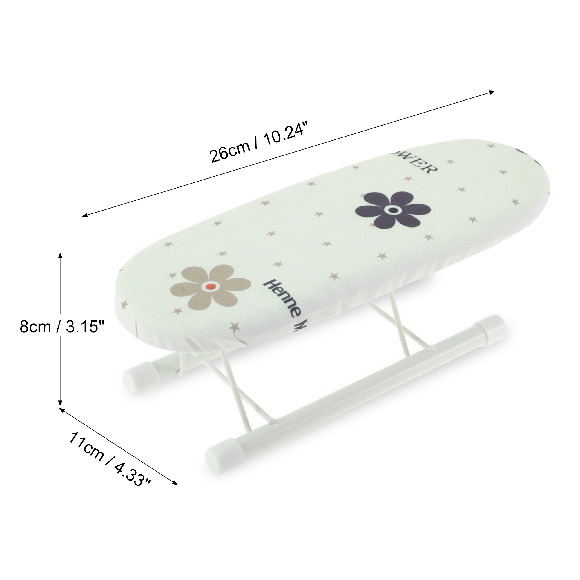 Unique Bargains Collapsible Mini Ironing Board Efficient Ironing Dark Blue, White