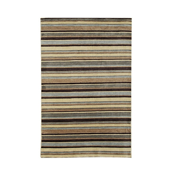 EORC Multicolored Handmade Wool Transitional Lori Toni Rug, 5' x 8'
