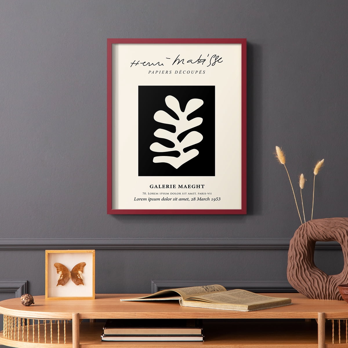 Matisse CL Framed Print in Red Solid Wood 11 x 14 Framed Print