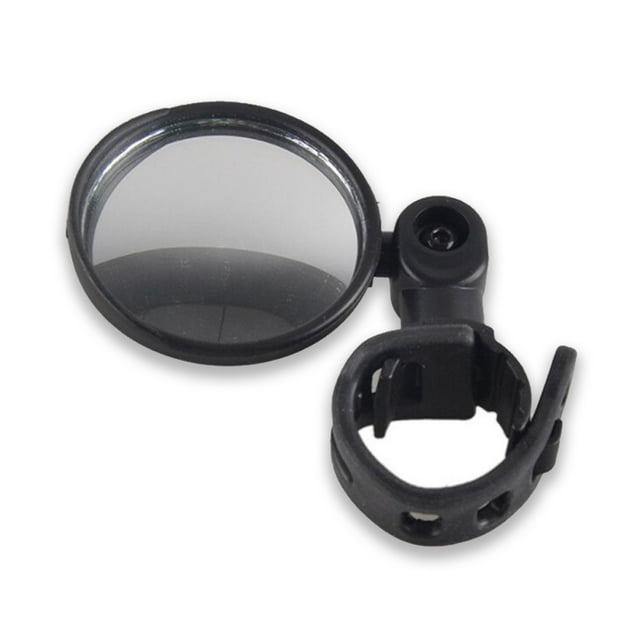 Transemion Rearview Handlebar Mirror Wide-angle Convex Back Mirrors Adjustable Accessory Reflective Accessories Specular Black 51mm 1Set