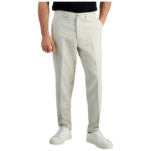 Kenneth Cole Mens Slim fit Dress Pants 30 / 30 Beige Solid