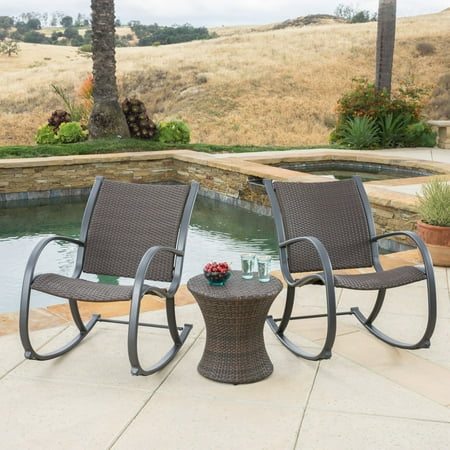 Gracies Wicker 3 Piece Patio Bistro Set