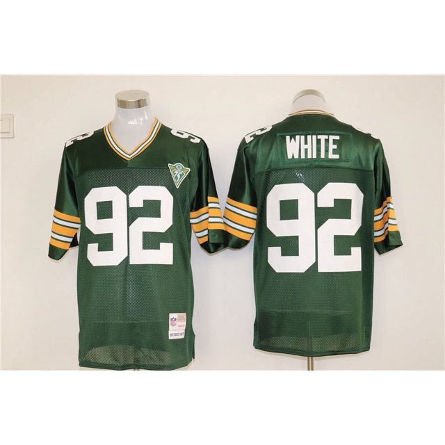 Packers Team Uniforms Football Uniforms Jerseys Legend Second Generation Retro Embroidery Training Game Uniforms Short-Sleeved T-Shirt Mesh