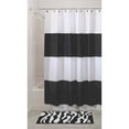 thumbnail image 2 of iDesign Zeno Fabric Shower Curtain, Standard 72" x 72", Black White, 2 of 7