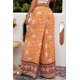 thumbnail image 1 of ABPHQTO Pantalones palazzo de pierna ancha boho naranja para mujer, 1 of 5