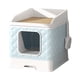 thumbnail image 1 of Contenedor portátil desmontable para gatos con rascador. Azul, 1 of 9