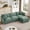 3-Seat Green, variant on Cloud-Like Modular Chenille 3-Seat Sectional Sofa with Movable ottoman – Customizable L-Shaped/U-Shaped Seating for Living Rooms, Pink